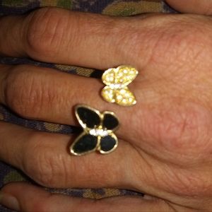 Gold wrap around butterfly ring